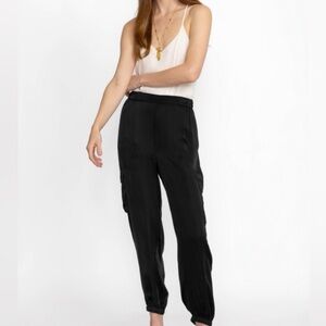 Johnny Was Viscose Cargo Joggers Black Size Small